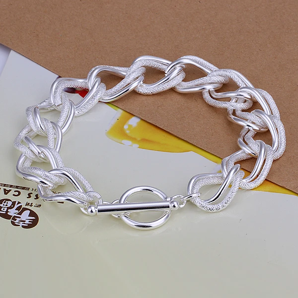 Classic H290 Delicate Bracelet Silver Plated For Women Men's Wholesale Free Shipping Charm Christmas Gifts Fashion Jewelry | Украшения
