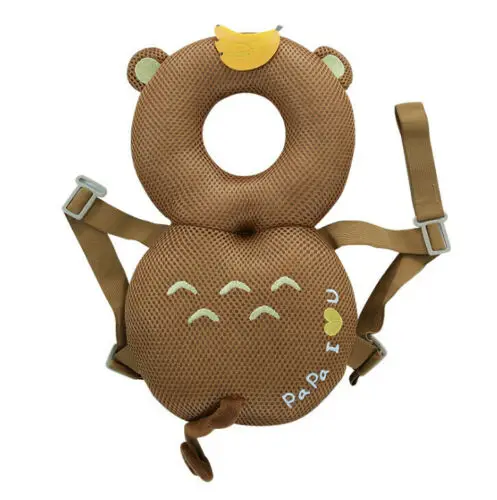 Brown Monkey Детские аксессуары, одежда для детей и малышей, подушка для головы, защитная подушка, подушка для спины, предотвращающая травму, мультяшный дышащий протектор - Цвет: Brown Monkey