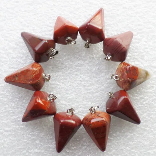 Бесплатная доставка 10 шт красивые красные яшмы кулон из бисера &quotмаятник&quot