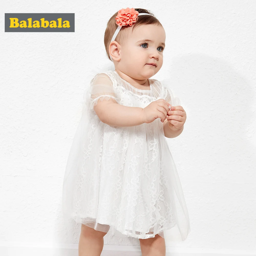 Платье принцессы с цветочным принтом BalabalaBaby летнее Сетчатое платье пачка без
