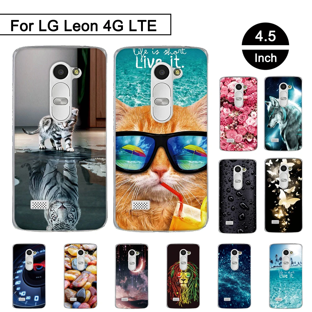 Чехол для LG Leon 4G LTE C40 H340N Ультратонкий силиконовый чехол 4 5 дюйма из ТПУ с