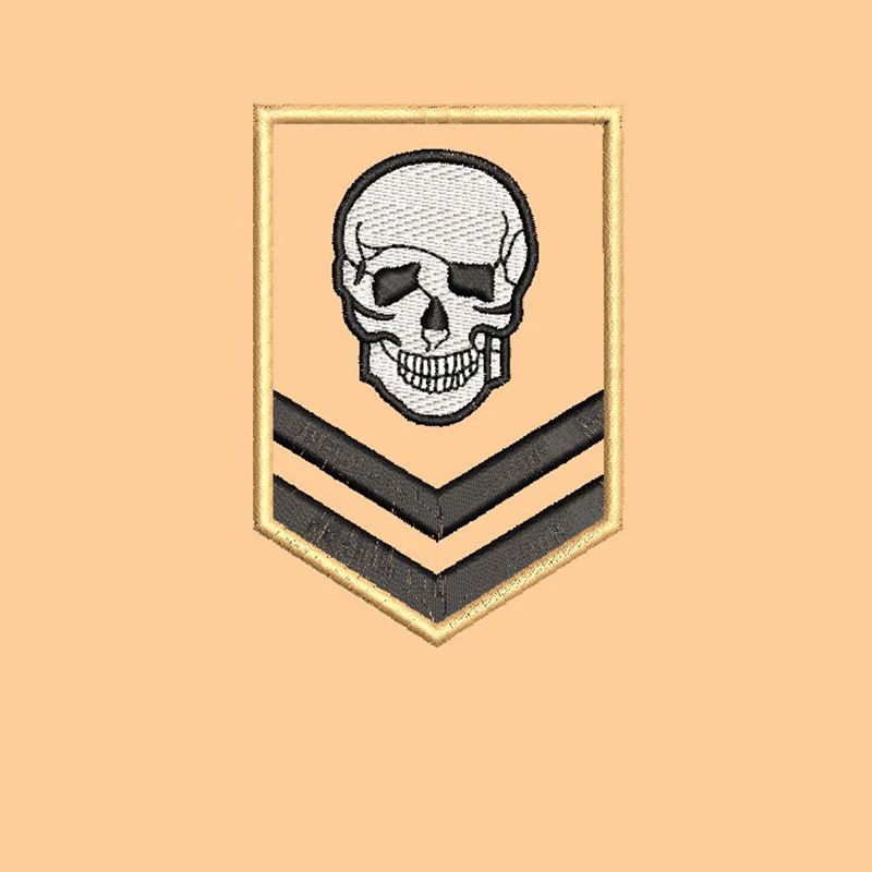 Череп Epaulette Военная нашивка shoudler байкерские значки мотоциклетный клуб PunkRocker patches