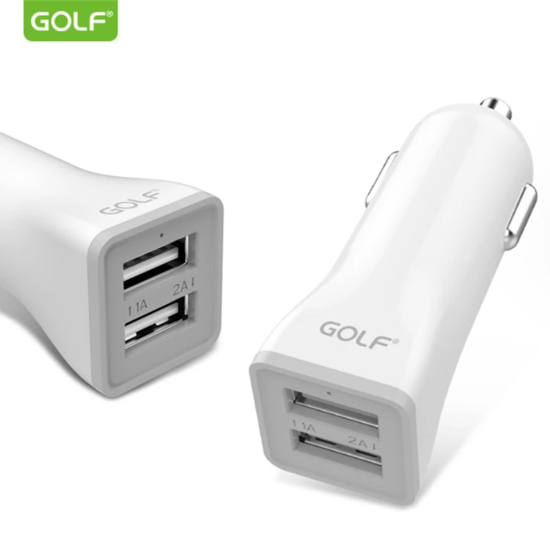 Автомобильное зарядное устройство GOLF 5 в 2 1 а с двойным выходом и двумя USB-портами |