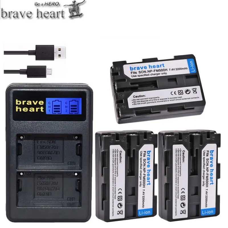 Brave сердце 2x NPFM500H Bateria NP FM500H NP-FM500H батарея для sony A200 A350 A700 A900 A300 A550 A350 A850 A560 A580 A57 a58