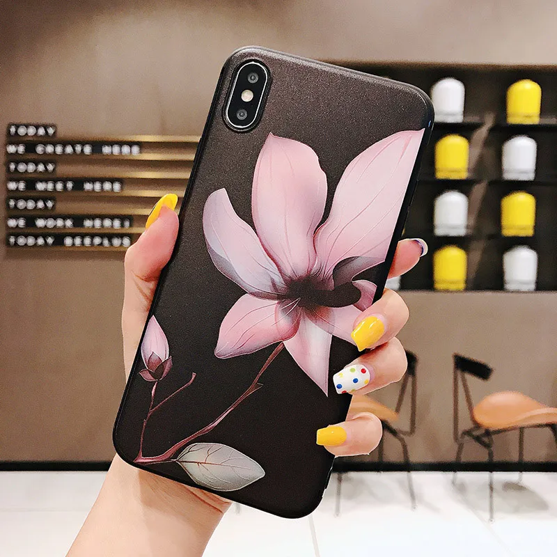 Новый Модный милый чехол с цветами для iphone 6 6s 7 8 Plus X XR XS MAX задняя крышка Ip 6plus 7plus