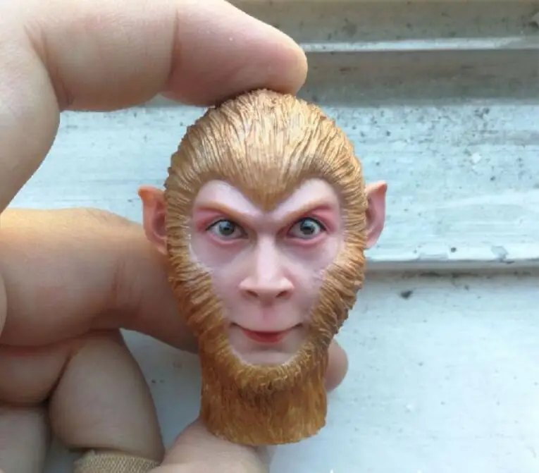 1:6 ScaleMale Body Journey To The West Monkey King Sun Wu Kong Head Shape резная фигурка на 12 дюймов|Игровые