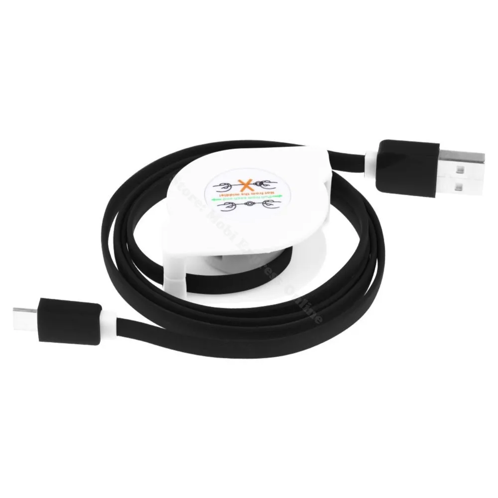 1 м/2 м/3 м usb type C выдвижной кабель для Xiao mi Red mi 5/mi 5S/Plus/mi/A1/Max 2 USB-C зарядное устройство для европейского стандарта - Тип штекера: black cable