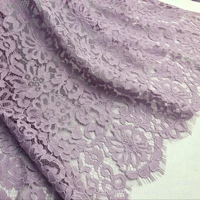 Light purple 1,5 метров Леди Зима Весна платье кружева! 5 цветов хаки, вино, светло-фиолетовый, черный, белая Тяжелая кордовая французская кружевная ткань - Цвет: Light purple