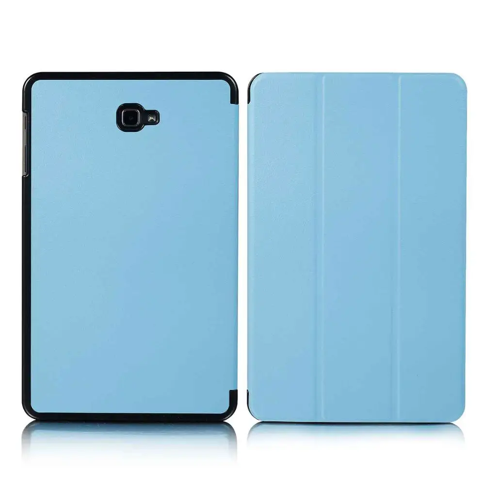 Тонкий магнитный складной чехол для samsung Galaxy Tab A6 10,1 SM-T580 SM-T585 чехол для samsung Galaxy Tab A 10,1 чехол - Цвет: T580 KST Sky blue