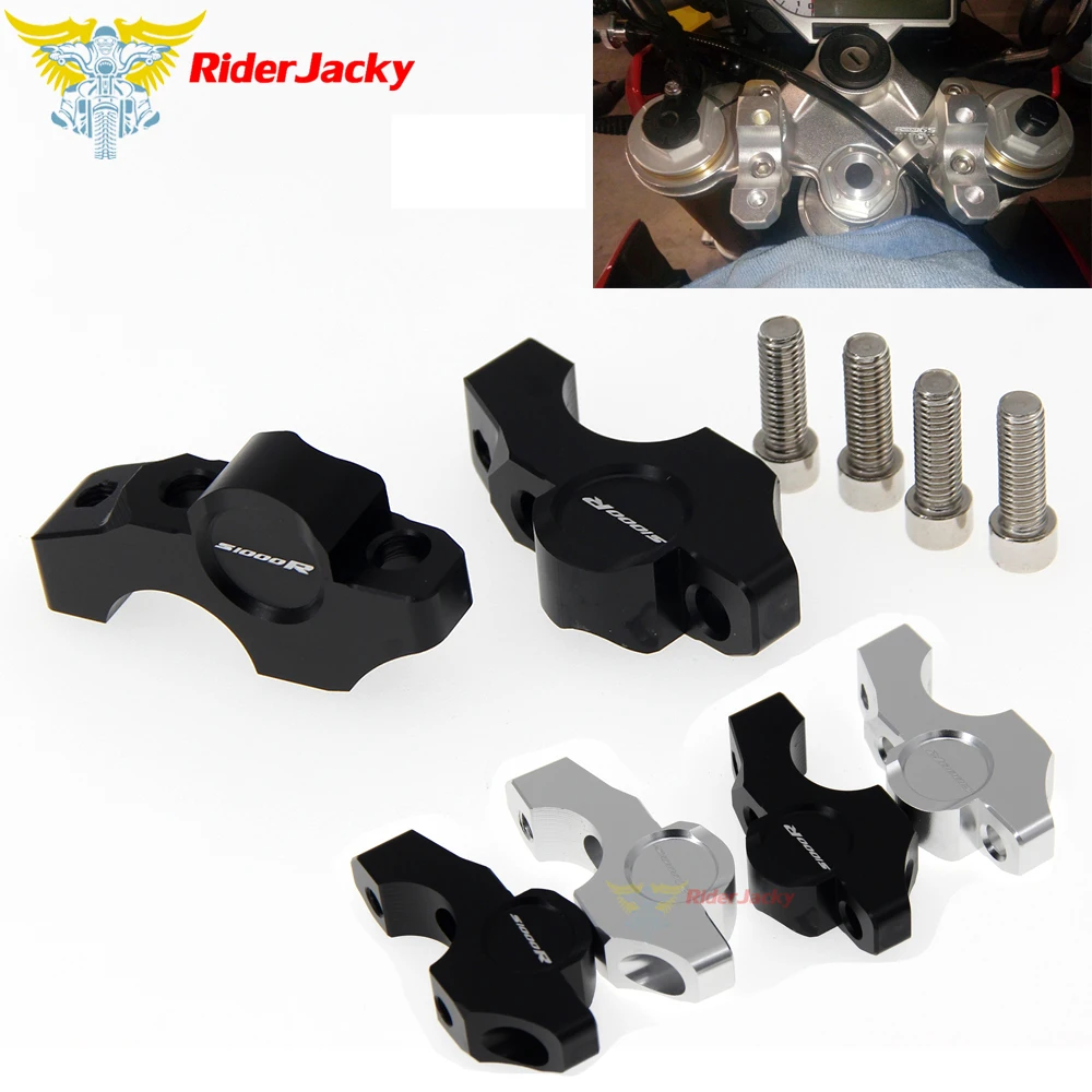 

Laser Logo S1000 R Motorcycle Handlebar Riser Up Backs Moves Bracket Kit For BMW S1000R 2014 2017 2015 2016