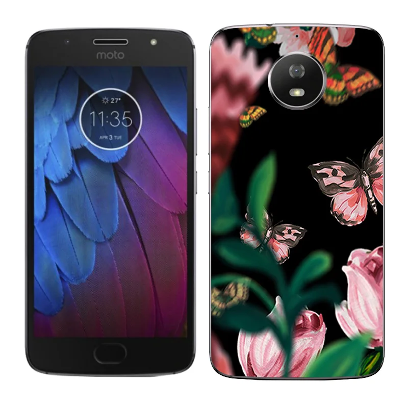 Для Motorola Moto G5S чехол Необычные окрашенные силиконовые чехлы для XT1793 XT1794 XT1792 5 2