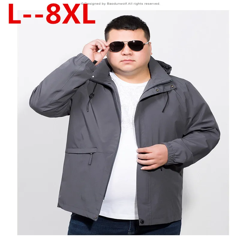 Мужская демисезонная куртка и пальто Повседневная Верхняя одежда 10XL 8XL 6XL