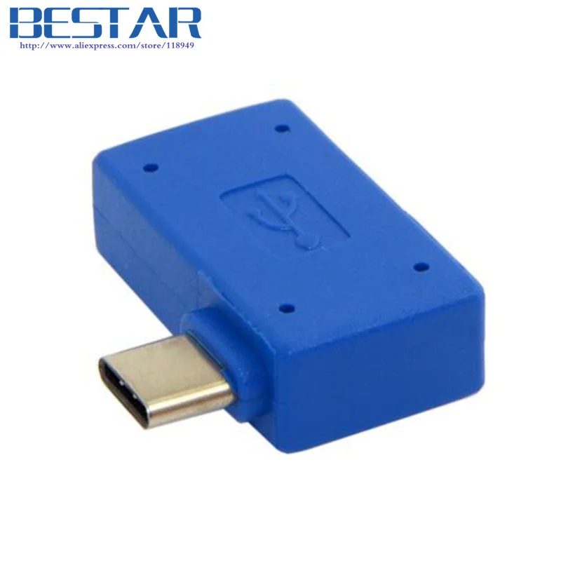 Прямоугольный 90 градусов USB 3 1 type c C Type папа к 0 A Женский OTG адаптер Коннектор