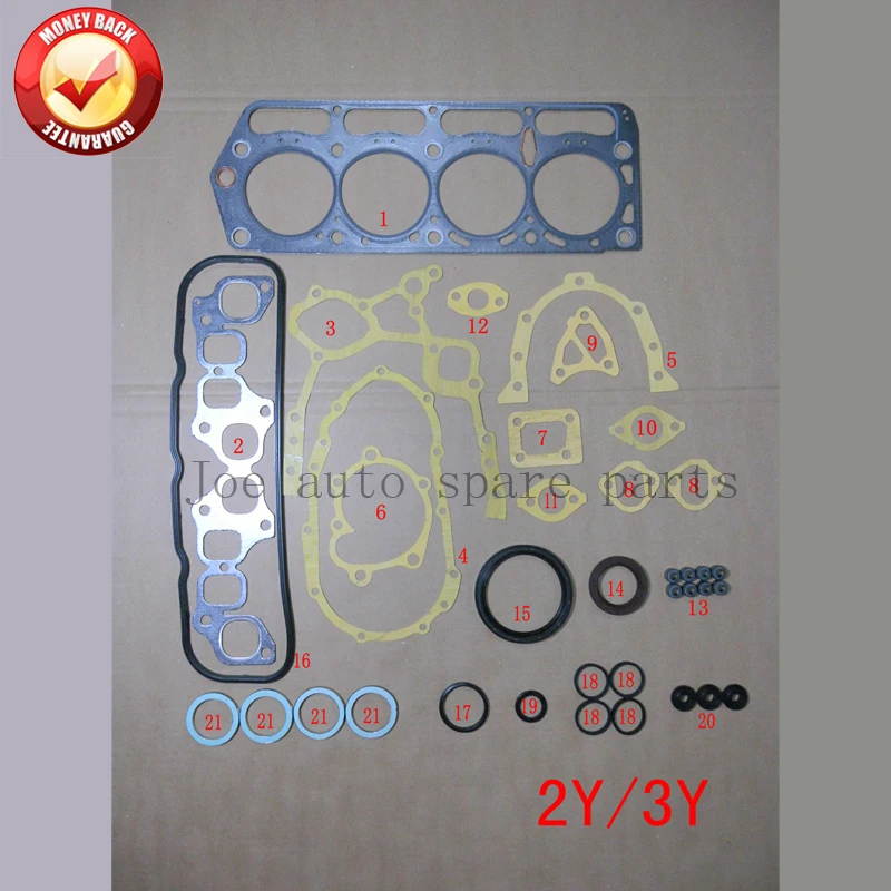 Полный комплект прокладок двигателя для Daihatsu Fourtrak/Delta Toyota Cressida/Liteace/Hilux/Hiace/DYNA/Master