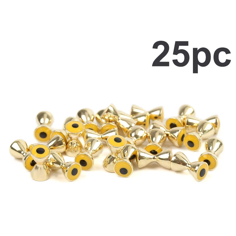 gold and yellow Maximumcatch 25 шт латунная гантель с глазами 3,2 мм-6,3 мм мухобойка бисер мухобойка материал - Цвет: gold and yellow