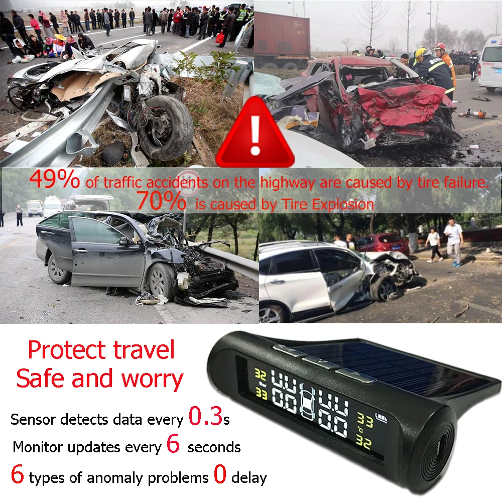 Датчик давления в шинах Hippcron система контроля внутренний/внешний Tpms