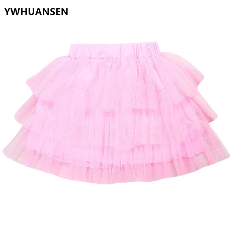 YWHUANSEN/хит продаж летняя школьная юбка для девочек многослойная балетная