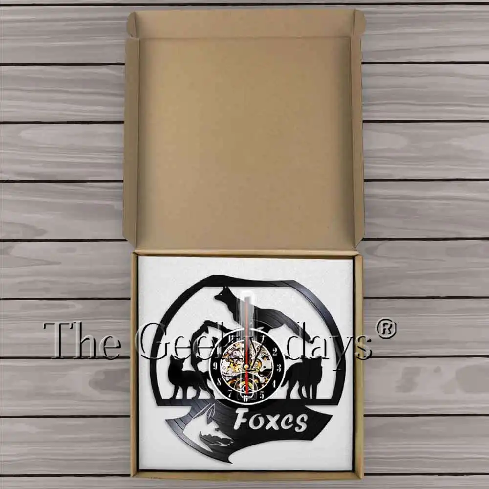 Настенные часы с изображением лисы для всей семьи современные дизайнерские