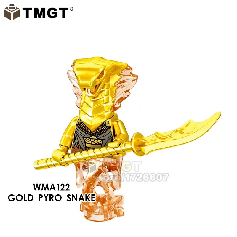 Кубики Akita Ninja COLE ZANE JAY KAI NAY коричневый PYRO змея предок GA115-122 GA123-130 строительные блоки игрушки подарки для детей