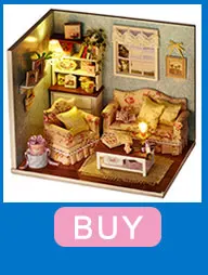 Кукольный дом Миниатюрный DIY кукольный домик с деревянная мебель для дома рождественский дом игрушки для детей подарок на день рождения TW8