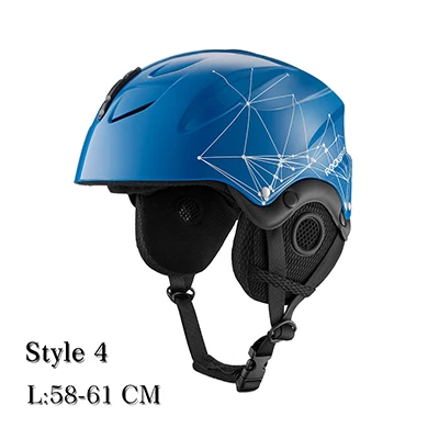 Style4-L-BD ROCKBORS велосипедный цельно-Формованный шлем для сноуборда зимний теплый тепловой Сверхлегкий дышащий велосипедный лыжный шлем оборудование для безопасности - Цвет: Style4-L-BD
