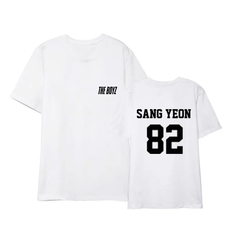 Футболки Kpop THE BOYZ The First Member Album, Повседневная Свободная одежда в стиле хип-хоп, футболка, топы с короткими рукавами, футболка, DX667