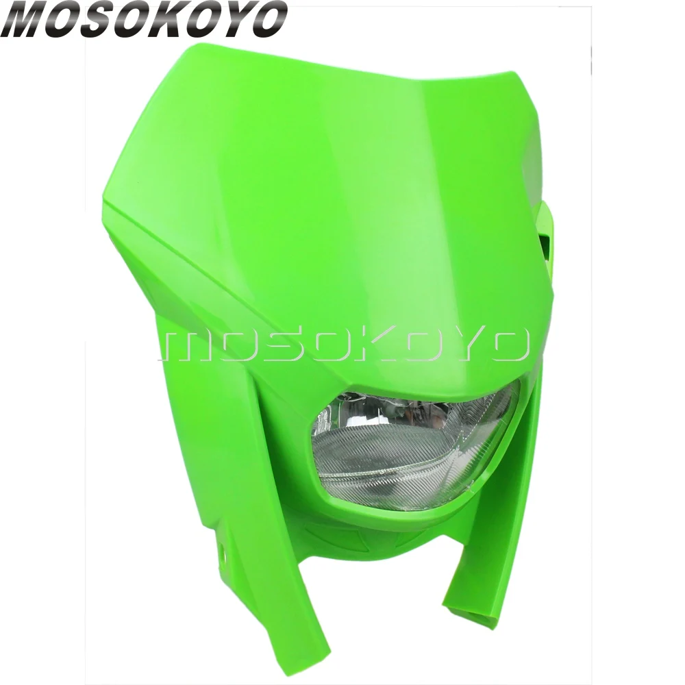 Universal Motorcycle Motocross Offroad Headlight For Kawasaki KX 450 KLX 110 125 150 KLR KDX 250 KXF ZXR ZX Dual Sport Enduro |