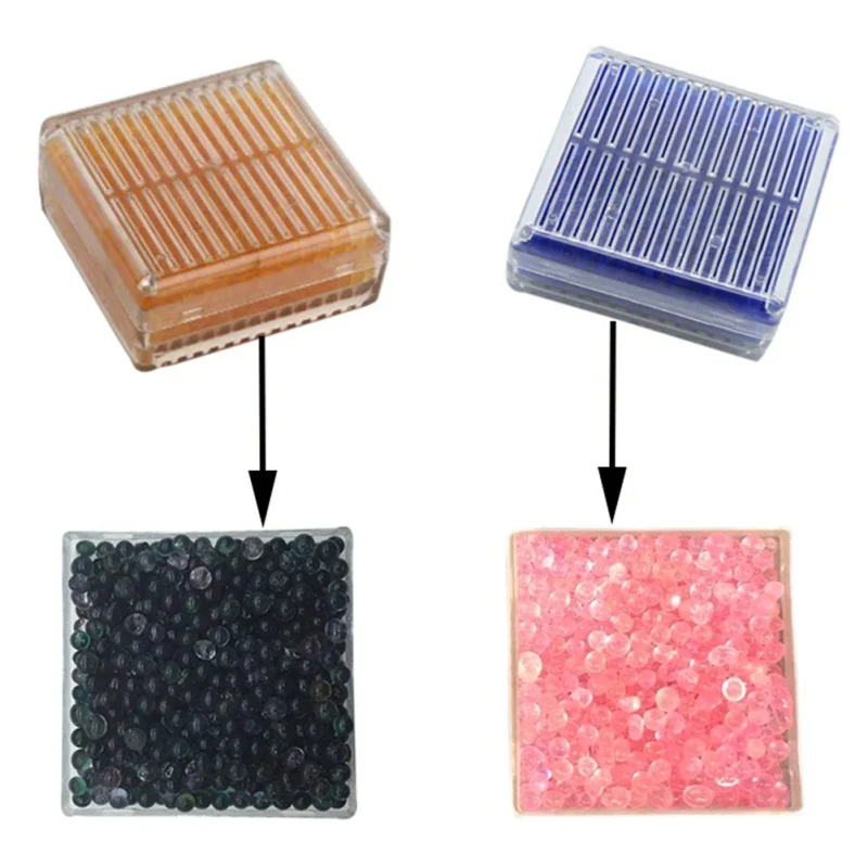 

1pc Reusable Anti-mold Agent Silica Gel Desiccant Box Moisture Absorbent Box with Color Changing Indicating Moisture-proof Beads
