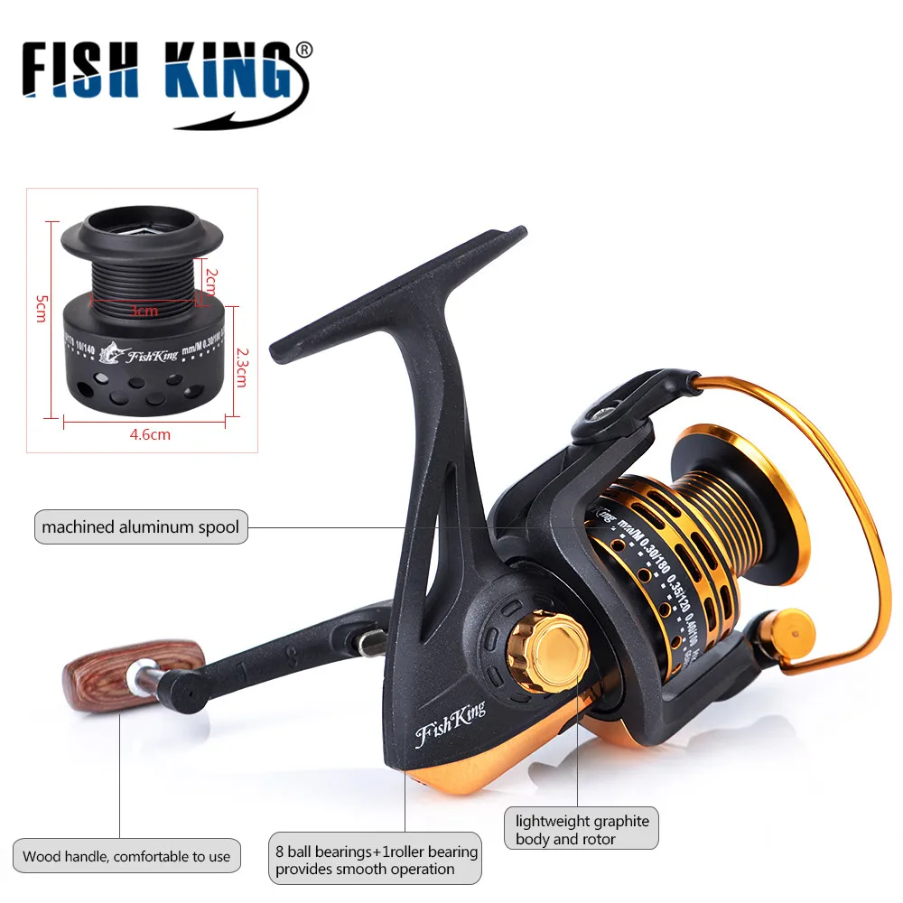 FISH KING Meta lPre Loading спиннинговая катушка HK2000 HK7000 8 + 1BB 5 1: 1 для ловли карпа|spinning reel|fish