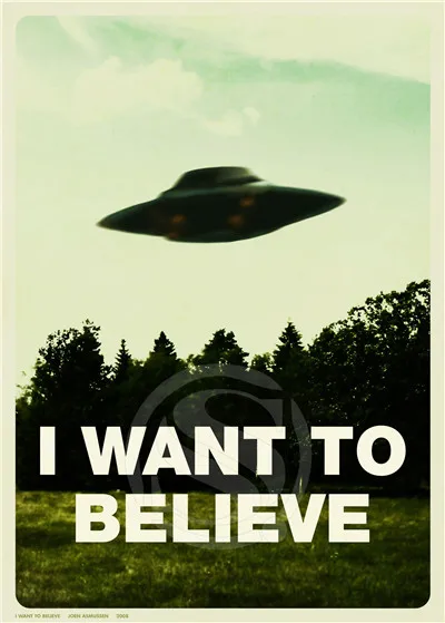 Горячая Распродажа: хочу верить &quotплакат на холсте из ткани с принтом высокого