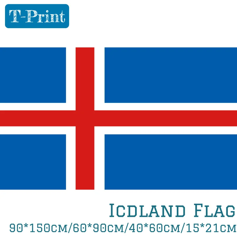 

banners and flags decoration 60x90cm 90x150cm Hanging Iceland National flag For Home Decoration banner