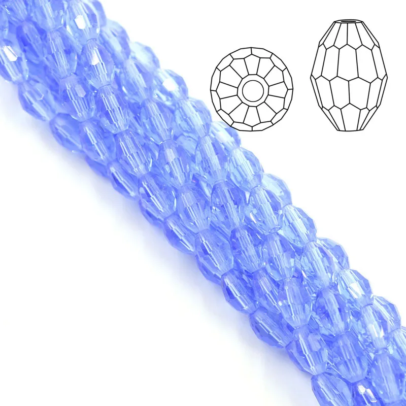 4/6/8MM Glass Faceted Oval Beads Crystal Rice Beaded For DIY Making Crafts Material Supplies Jewelry Needlework Wholesale images - 6