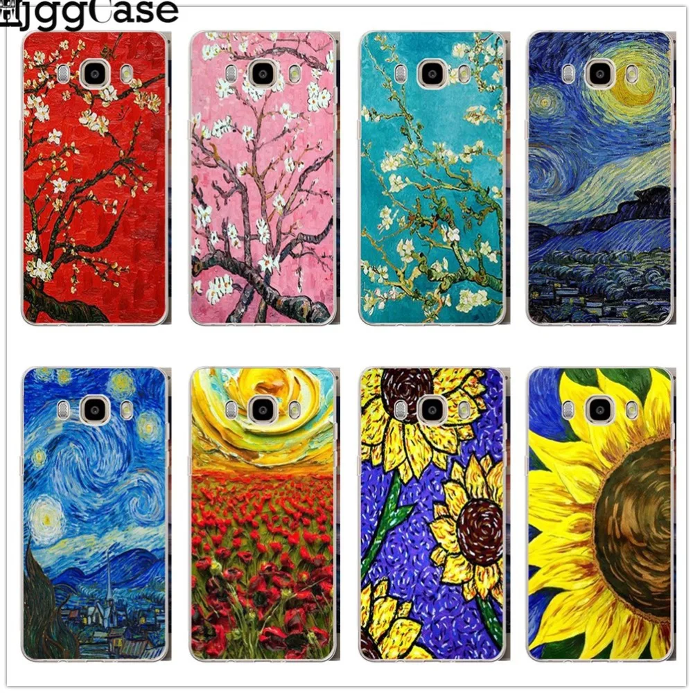 Чехол для телефона Van Gogh с рисунком звездного неба цветов Samsung Galaxy S6 S7 Edge S8 S9 J3 J6 J5 J7