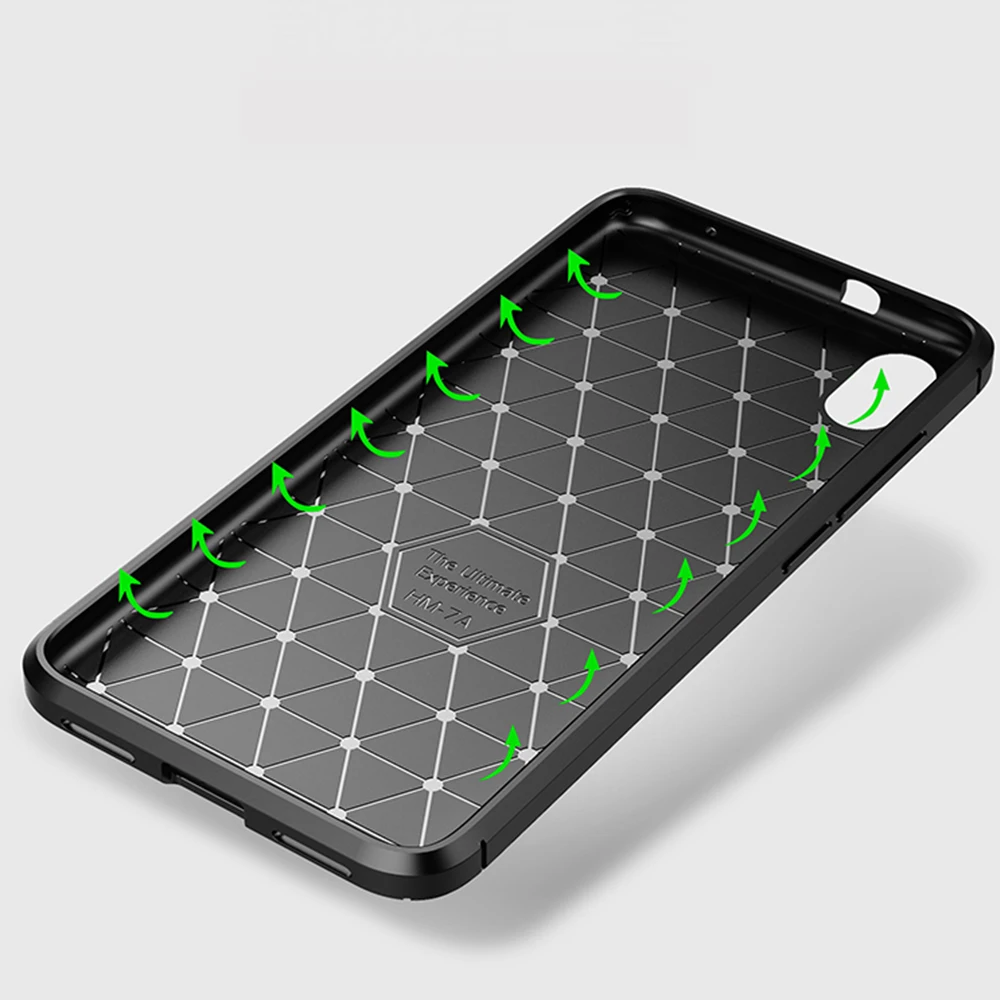 Для Xiaomi Redmi 7 7A чехол роскошный чехол из углеродного волокна противоударный чехол для телефона для Redmi 7 A чехол 360 полная защита бампер
