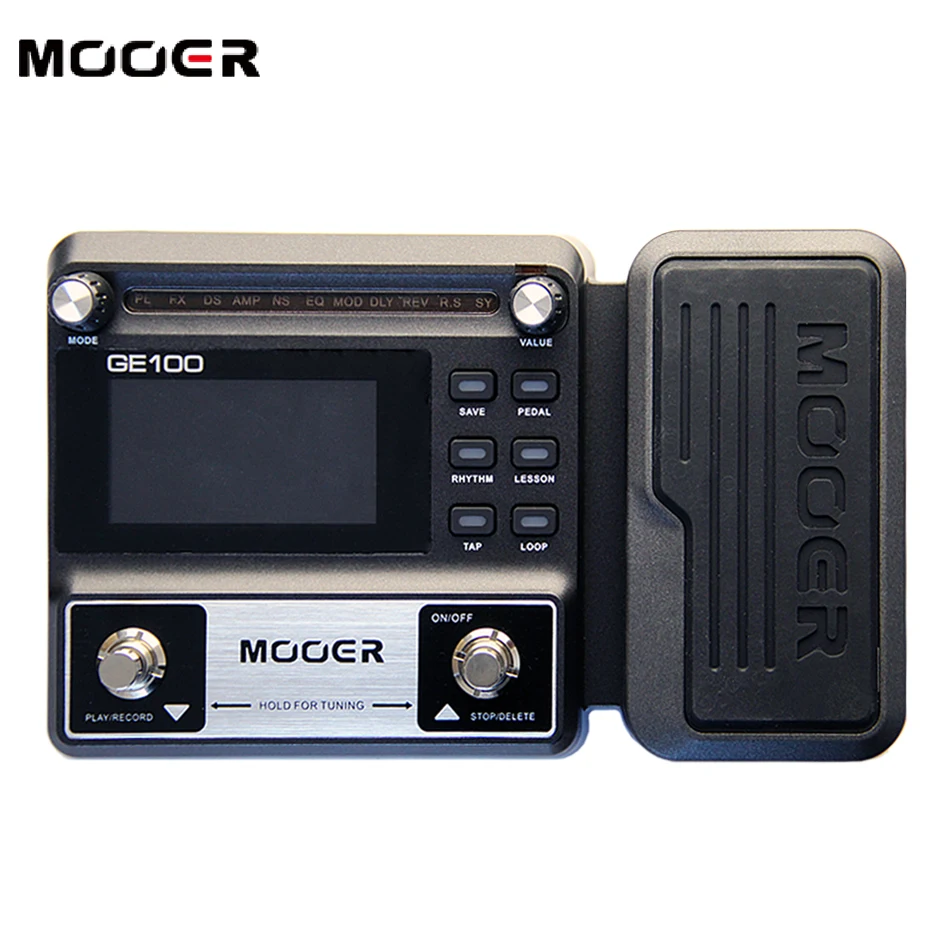 Новый процессор эффектов MOOER GE100 для гитары большой ЖК педаль с дисплеем высокой
