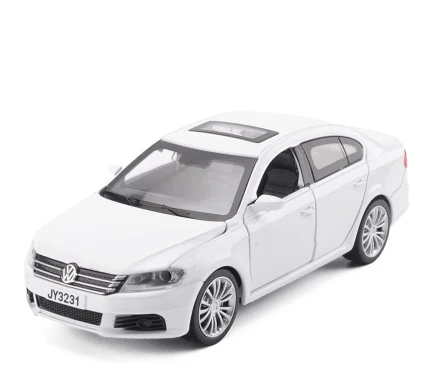 White 1:32 Сплав Volkswagen LAVIDA модель автомобиля литые игрушки Выдвижной Автомобиль Акустооптическое моделирование автомобилей для детей коллекция игрушек - Цвет: White