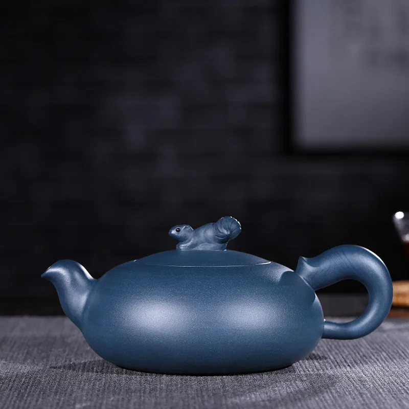 

purple clay pot genuine hand-made raw ore azure mud squirrel pot Kungfu Teapot Tea Set direct wholesale mixed batch