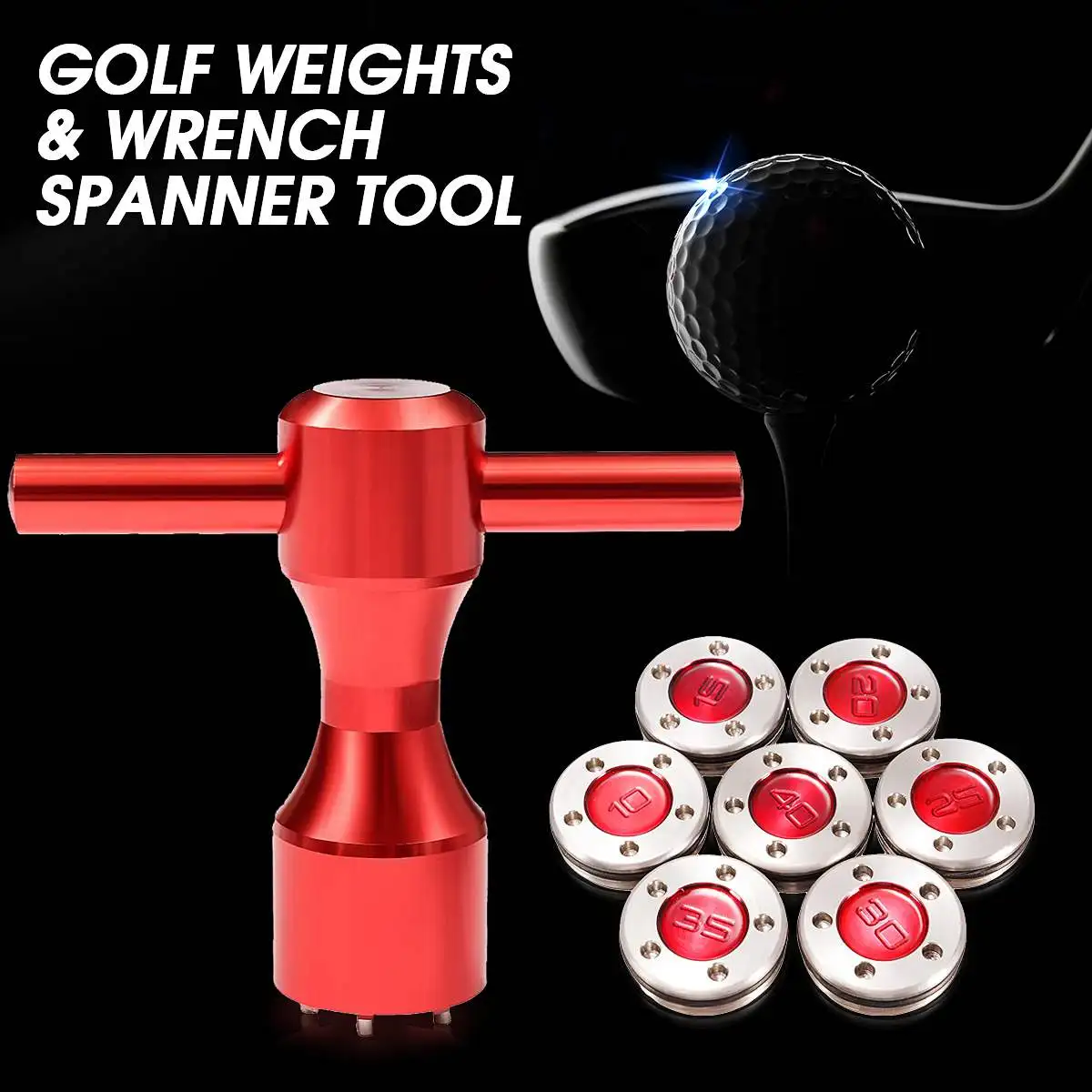 2 шт для Titleist Scotty Cameron Putters Red Golf Weights + гаечный ключ инструмент 10 г/15 г/20 г/25 г/30 г/35 г/40