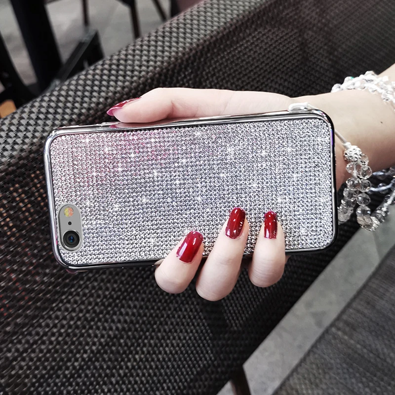KaiNuEn Роскошный Блестящий Алмазный чехол для телефона etui, чехол, чехол для iphone 6 6s plus 6plus, модные украшения для девочек, силиконовые аксессуары