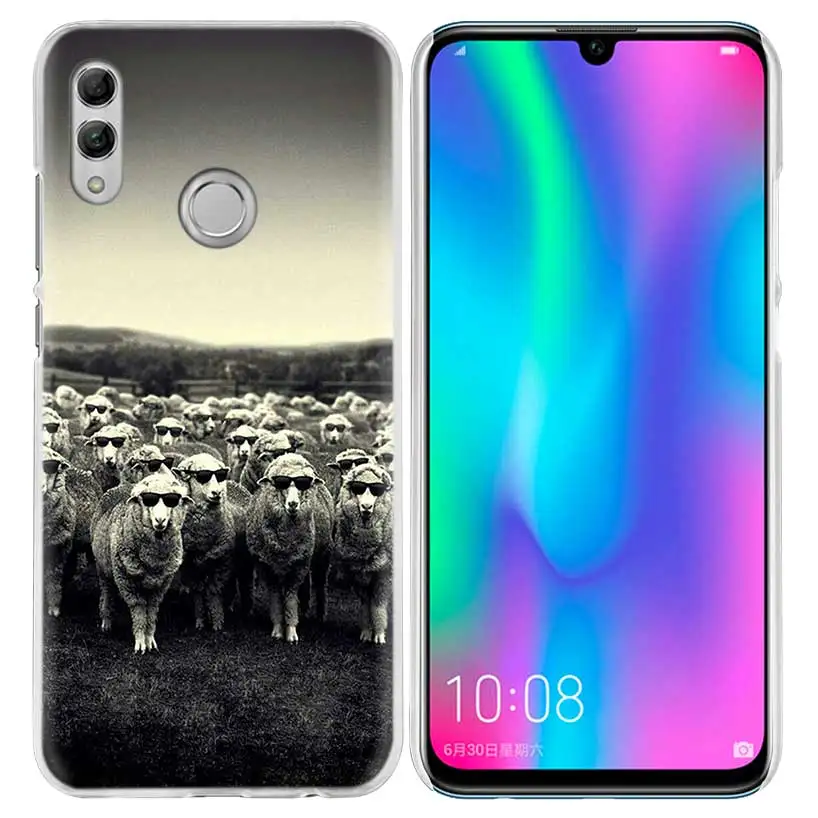 Очки Cat Жираф чехол для huawei Honor 8X Y9 9 10 Lite Play 7C 8C 8S 8A фотоаппаратов моментальной печати 7S 7A Pro V20 20i Y6 Y7 Y5 жесткий чехол из ПК для телефона