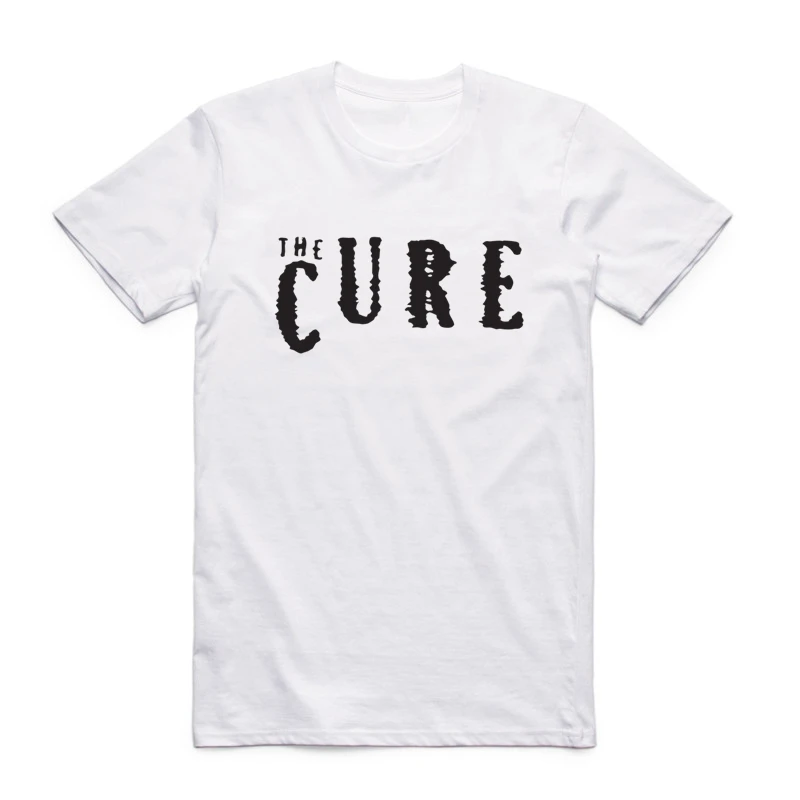Мужская и женская футболка с принтом рок группы The Cure летняя круглым вырезом