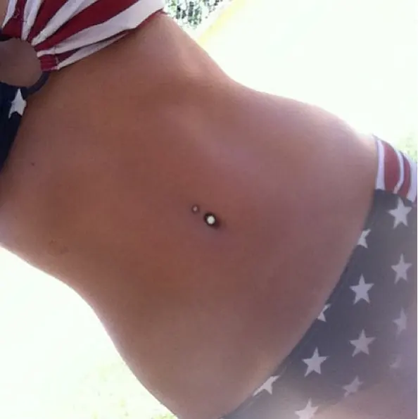 10 шт./компл. разноцветные кольца для пупка Пирсинг бар двойной кристалл головка
