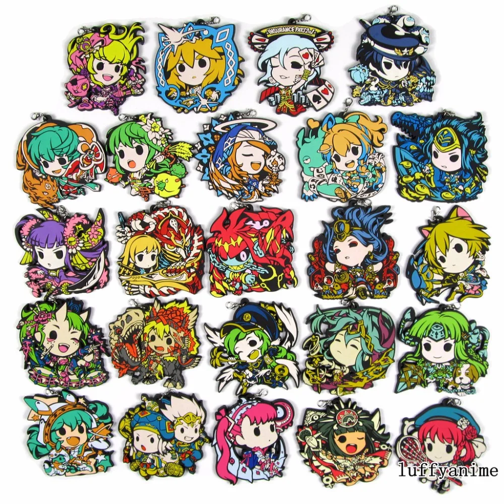 Monster strike Rubber pendant game anime Action Toy Figures Mobile Phone Accessories strap Keychain diabolik lovers anime sakamaki ayato kanato laito shu reiji subaru mukami ruki samurai kimono rubber japanese rubber keychain