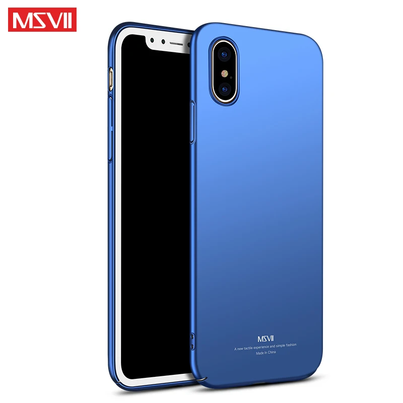 Msvii чехлы крышка корпуса ля iphone X Тонкий матовый чехол для Apple 10 Чехол Жесткий PC