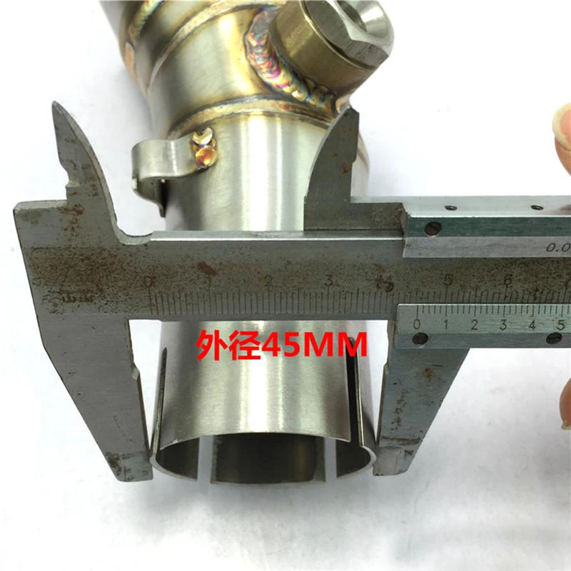 TKOSM Free Shipping Middle Connect Pipe for Kawasaki ER6N Motorcycle Exhaust Pipe Muffler Escape Connecting Front Link Moto Pipe