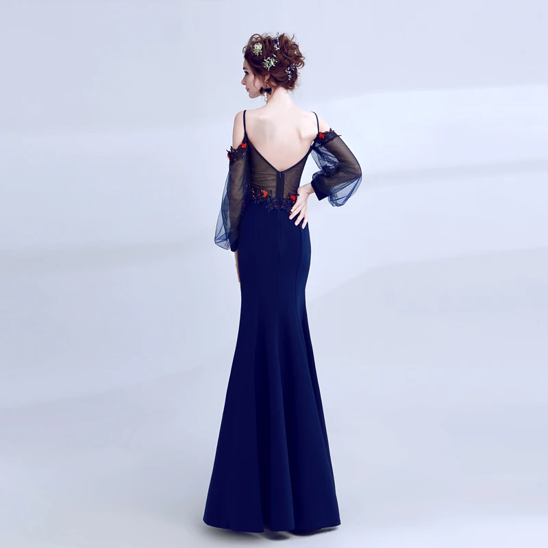 JaneVini Русалка сексуальные длинные платья подружек невесты на тонких бретельках с