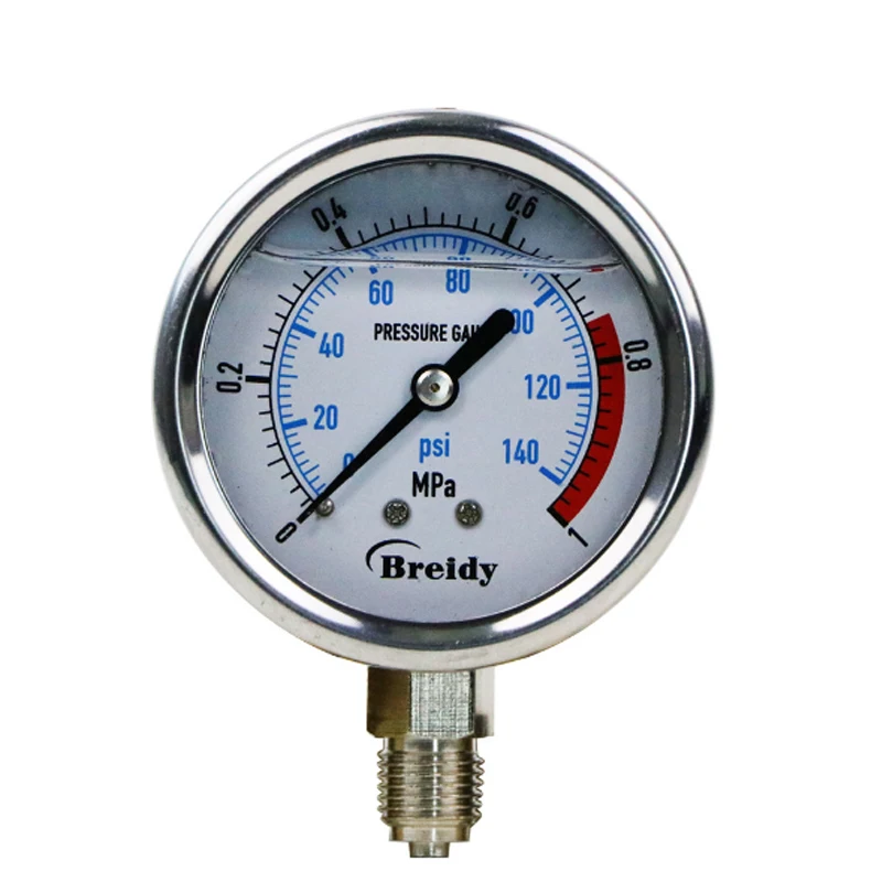 0-60Mpa pressure gauge YN60 joint thread M14*1.5 G1/4 PT1/4 anti-vibration oil pressure gauge for industrial, household