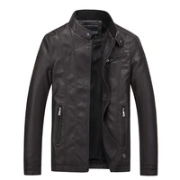 2021 mens leather jackets autumn winter thick coats men faux biker motorcycle jacket warm male outerwear brand clothing