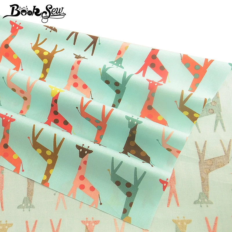 Booksew 100% хлопок Twill детский тканевый метр животные Сделай Сам Лоскутное шитье