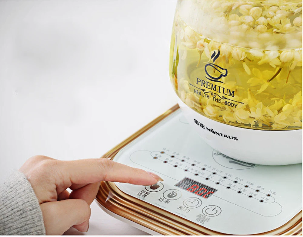 Electric kettle with thick glass insulation full automatic temperature control